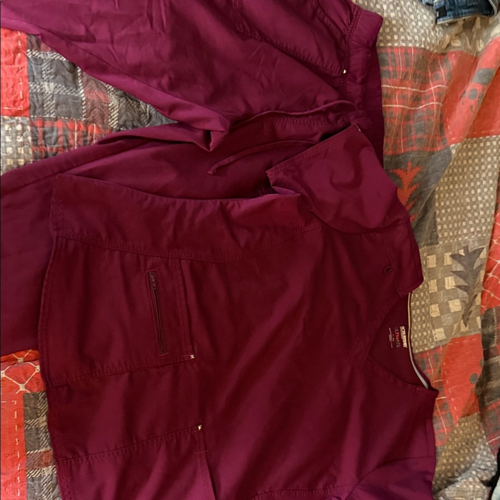 Scrubstar Women's Maroon Medical Scrub Top and Pants